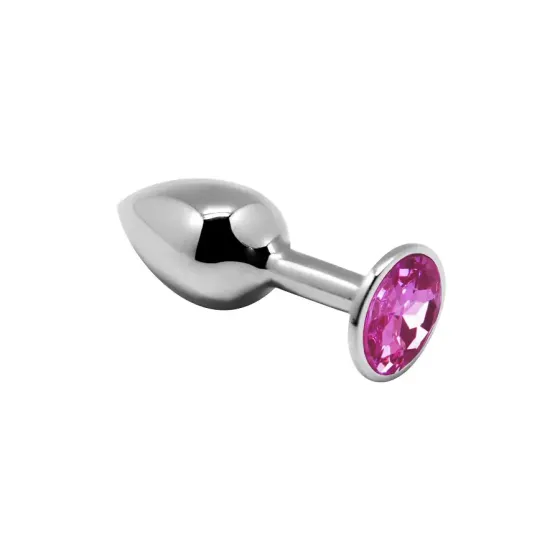 Металева анальна пробка з кристалом Alive Mini Metal Butt Plug Pink S Львів