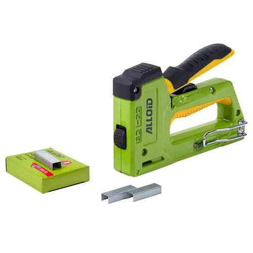 Alloid Pro. Степлер будівельний для скоб 6 в 1 + 1500 скоб (алюміній) Одеса