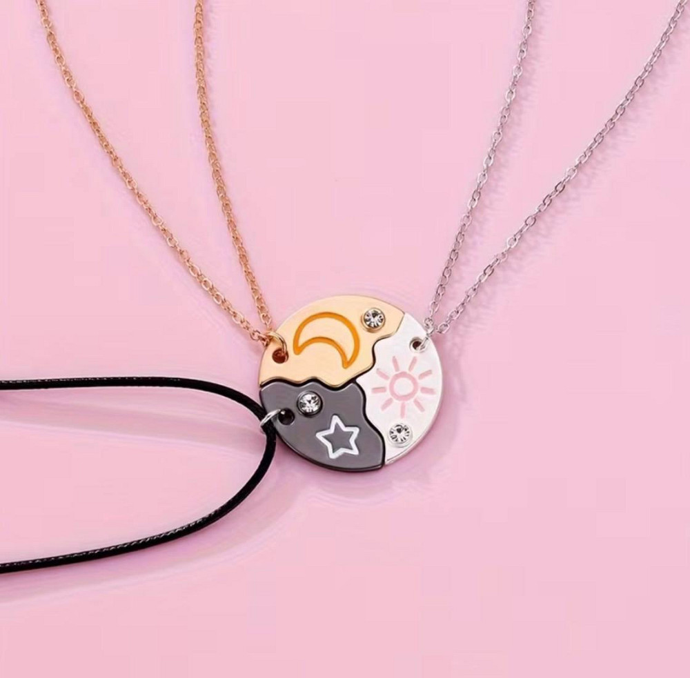 Набор подвесок для троих день ночь звезда раздельный кулон 3 шт Киев - изображение 1