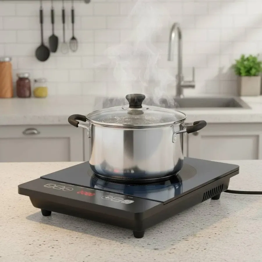 Індукційна плита SK-07048 2200 Вт, керамічна поверхня 28×28 см, компактна та потужна Одеса - фото 5