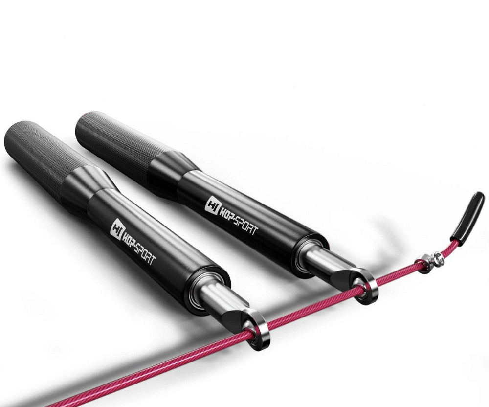 Скакалка Hop-Sport Crossfit з алюмінієвими ручками HS-A020JR чорна Київ - фото 2