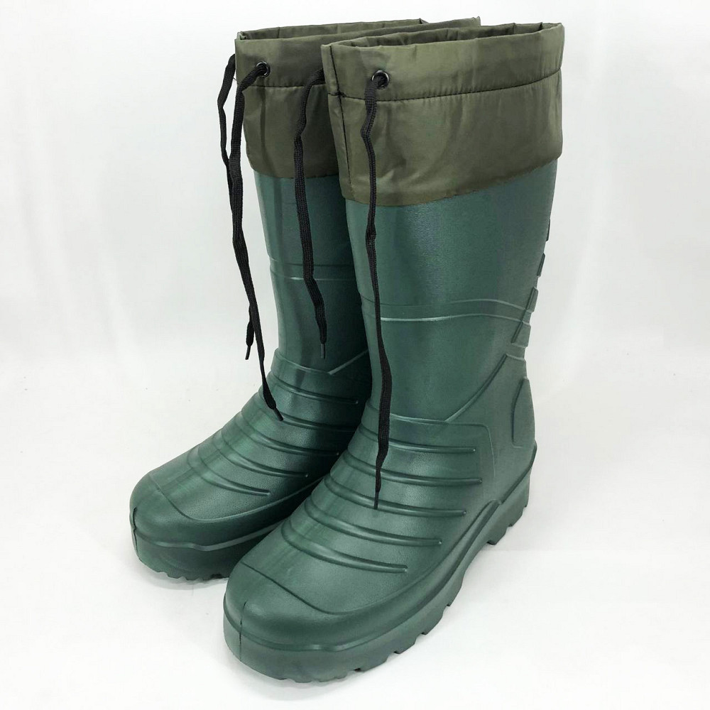 Сапоги из резины для мужчин 45р 30см, Сапоги рабочие мужские пвх олива для рыбалки на льду YT-30 Львов - изображение 2
