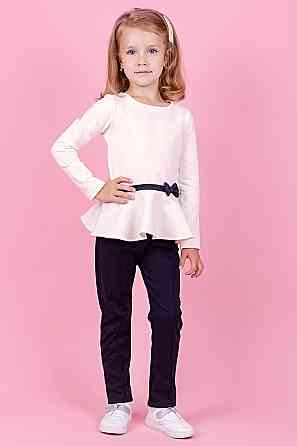 Блуза детская школьная (цвета : розовый, кремовый) топ Крохатушка одяг Киев