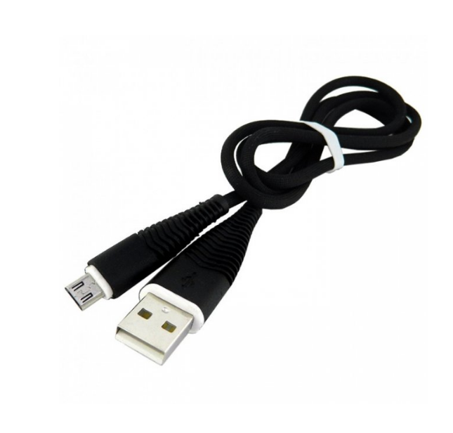Кабель USB MicroUSB WALKER C550 2,4A 1м чорний Житомир - изображение 1