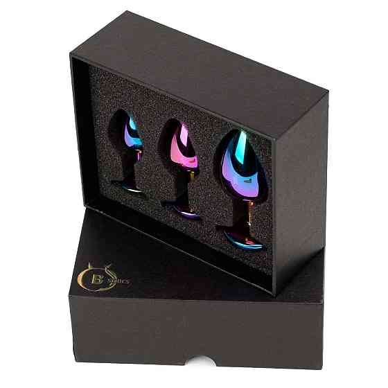 Набір плагів Jewellery Multicolor PLUG SET, різнокольоровий Sex Aura Київ