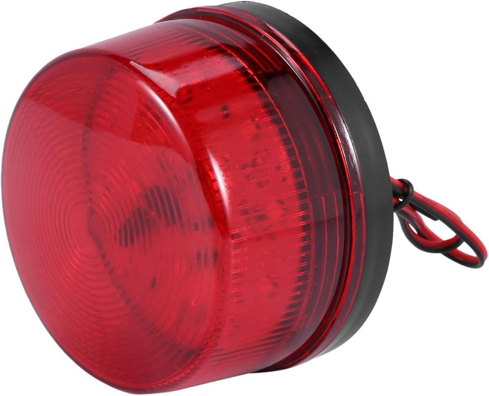 Стробоскоп Luejnbogty 049168 червоний 12V LED мигалка для сигналізації 90 спалахів/хв 120mA сигнальний світлодіод Київ - фото 6