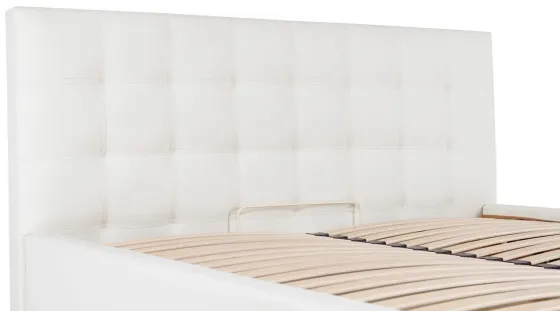 Кровать Двуспальная Chester VIP с высокими царгами 160 х 190 см Fly 2200 С дополнительной металлической цельносварной рамой Белый Киев