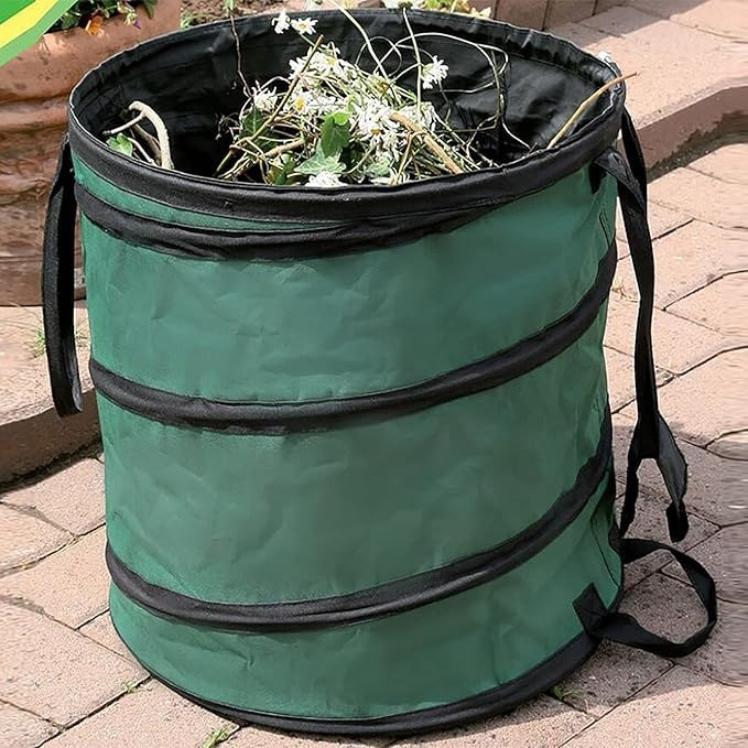 Мешок-сумка садовый для мусора тканевый многоразовый с ручкаками складываемый, для сада и огорода объёмом 86 л Каменец-Подольский - изображение 2