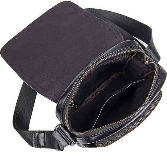 Сумка чоловіча Vintage 14470 шкіряна Чорна Київ