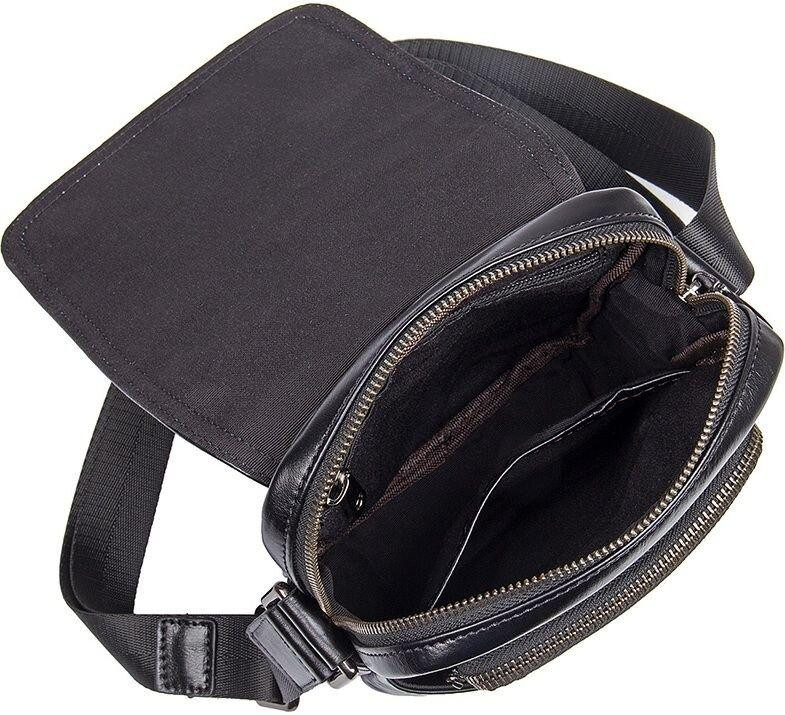 Сумка чоловіча Vintage 14470 шкіряна Чорна Київ - фото 3