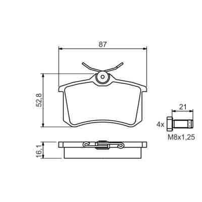 Гальмівні колодки Bosch 0 986 494 399 Вінниця