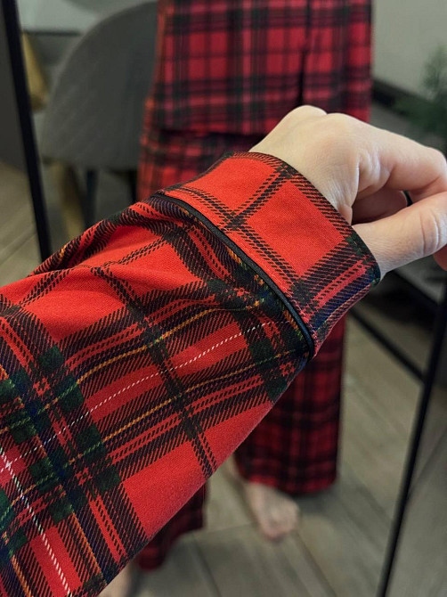 Женский домашний костюм двойка в клетку коттон XXL Одесса - изображение 5