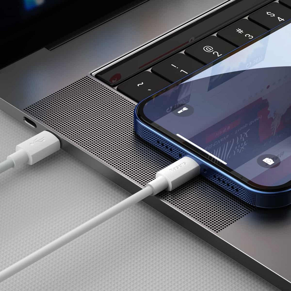 Кабель Baseus Simple Wisdom Data Cable Kit USB - iP PD 20W (2PCS/Set）1.5m White TZCATLZJ-02 Одесса - изображение 6