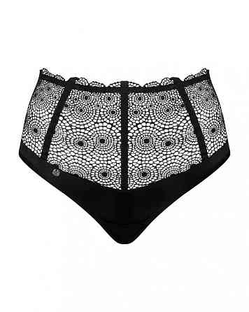 Сексуальные стринги на высокой талии Obsessive Sharlotte panties black L/XL Sex Aura Киев
