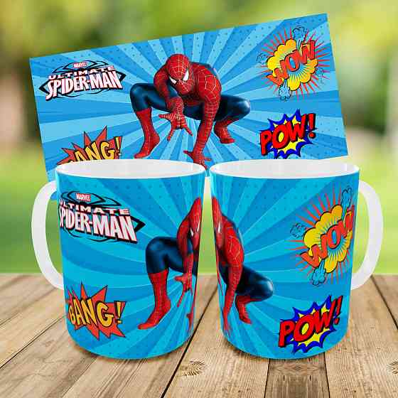Дитячий набір Spider-Man сумка-бананка + керамічна кружка з принтом (5721) Київ