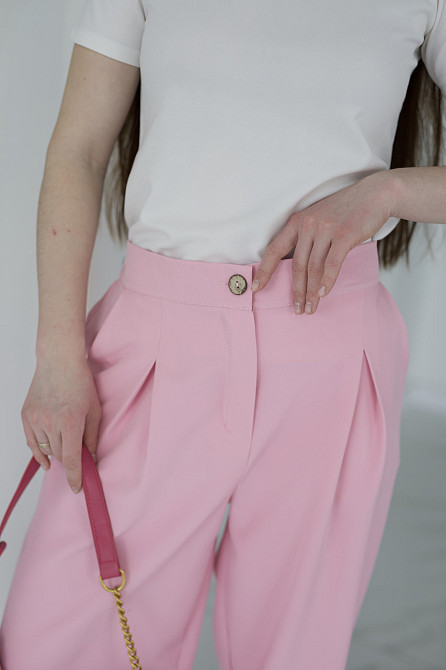 Жіночі широкі штани джогери "Flavio" Норма та батал Рожевий, 50-52 Київ - фото 7