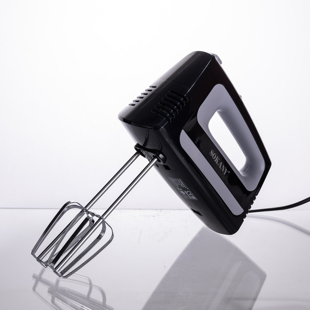 Стационарный миксер Sokany CX-6622 с чашей 3.5 л, 400 Вт, 5 скоростей, 2 насадкиЧерный Киев - изображение 8