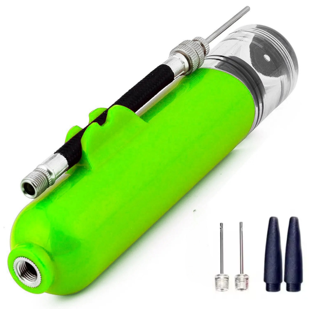 Ручний насос для м'ячів CZST-019 з 3 голками в комплекті, у зеленому кольорі Кам'янець-Подільський - фото 1