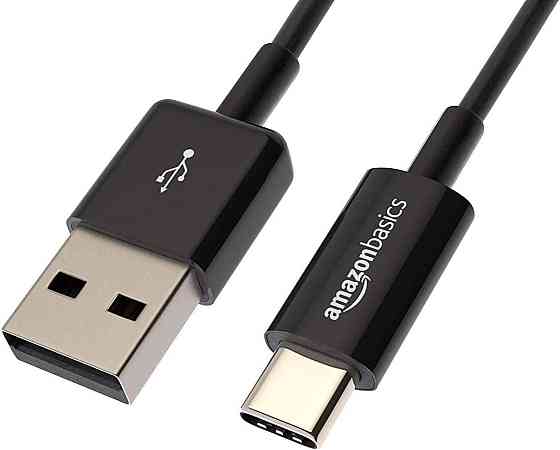 Кабель AmazonBasics USB Type-C to USB-A 2.0 0,9 м чёрный для зарядки и передачи данных Киев