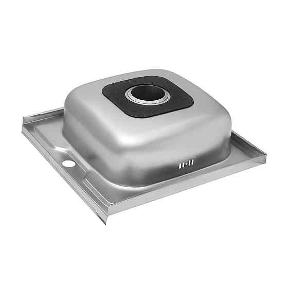 Кухонная мойка с нержавеющей стали Kroner KRP Dekor - 50х50 накладная (0.6 мм) Киев