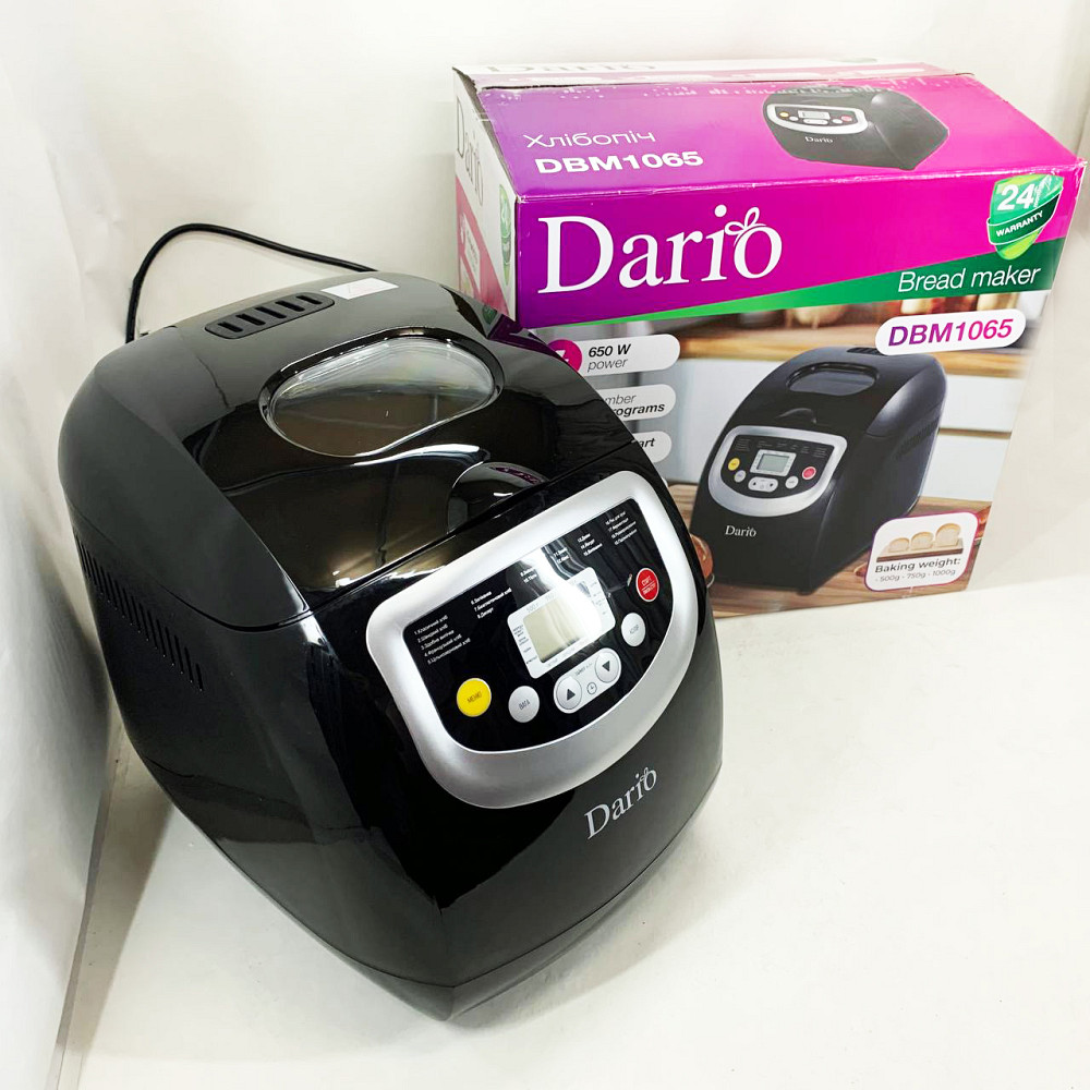 Хлебопечка с регулируемой корочкой DARIO DBM 1065 600 Вт, 19 програм, Хлебопечь дисплей XB-53 Львов - изображение 8
