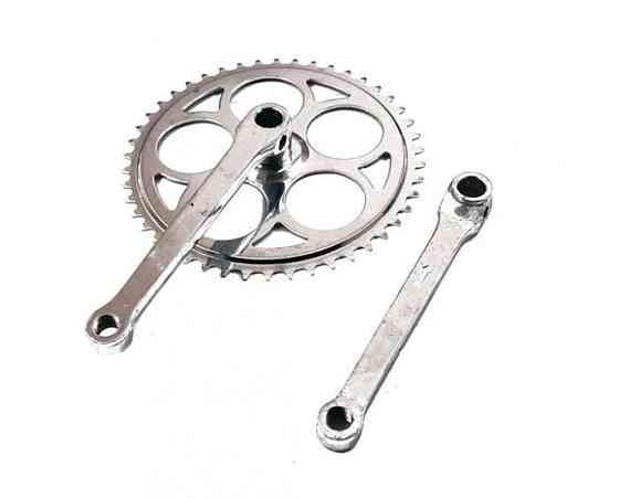 Звезда   велосипедная (передняя)   46T   (+2 шатуна L-165mm, под круг, хром) Мукачево