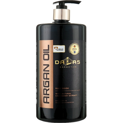 Маска для волос Dalas Cosmetics Argan Oil Hair Mask С натуральным экстрактом клюквы и аргановым маслом 900 мл (4262396141545) Винница - изображение 1