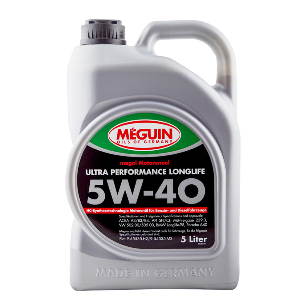 MEGUIN Ultra Performance Longlife SAE 5W-40 5 л — преміальна моторна олива Longlife для бензинових і дизельних двигунів | 6328 Ковель - фото 1