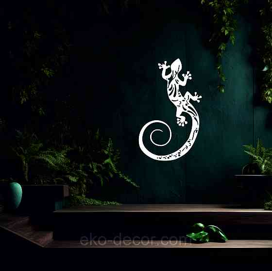 Декоративне настінне 3D Панно «Ящірка» Декор на стіну з об'ємом Київ