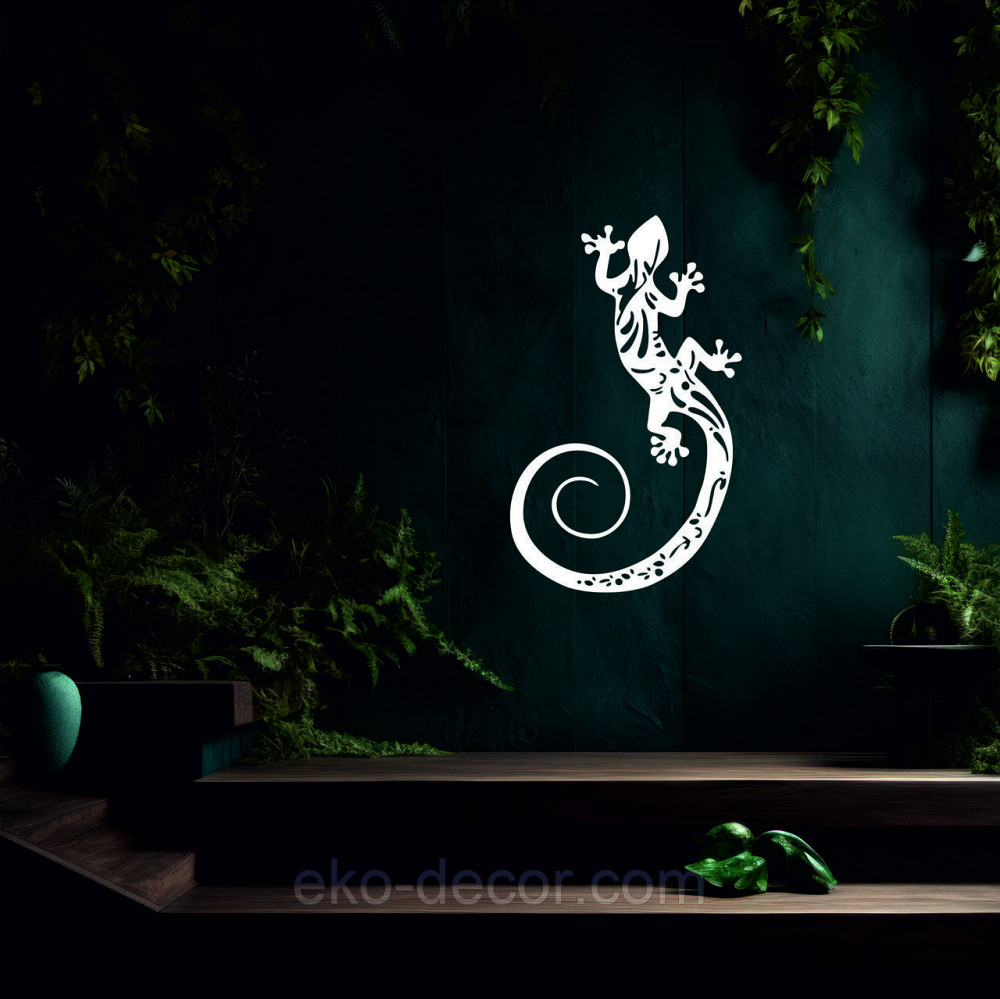 Декоративне настінне 3D Панно «Ящірка» Декор на стіну з об'ємом Київ - фото 3