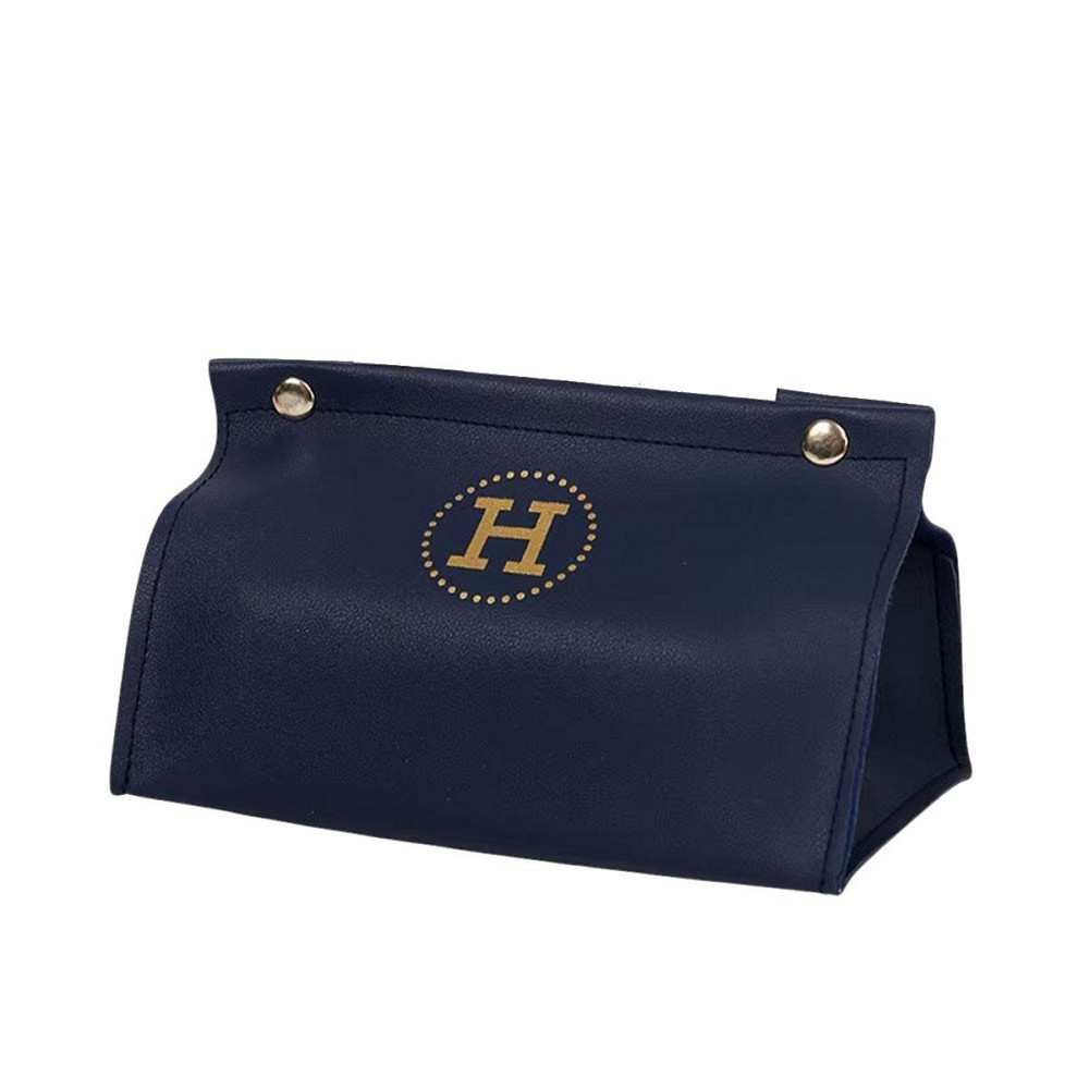 Yiwu Серветниця з еко шкіри 20×7.5×11.5 см для серветок на кнопках Синій HP-3-213BL Коломия - фото 1