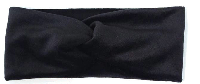 Пов'язка для волосся широка чорна Київ - фото 1