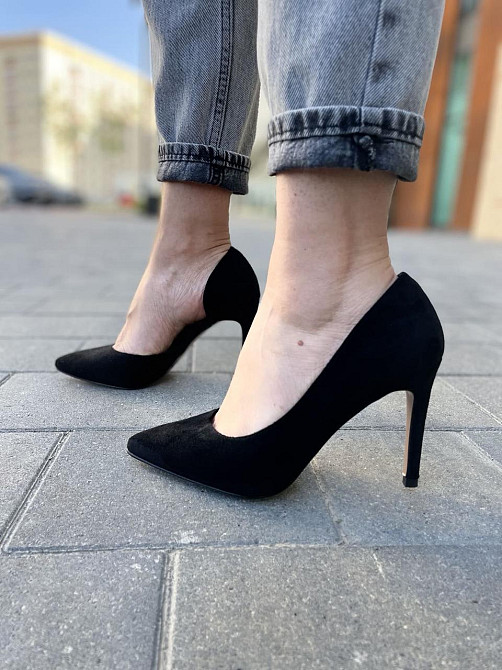Meideli Туфлі жіночі MEIDELI чорні еко-замша каблук 10см 36р.-23.5см 40р.-26см (L311-1 4970) Коломия - фото 2