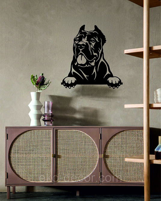 Декоративное настенное Панно «Кане-корсо», Декор на стену 70*67 см, Черный Киев - изображение 9