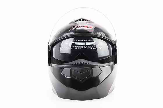 Шолом модуляр, закритий з відкидним підборіддям+відкидні окуляри BLD-159 М (57-58см), ЧОРНИЙ глянець Киев