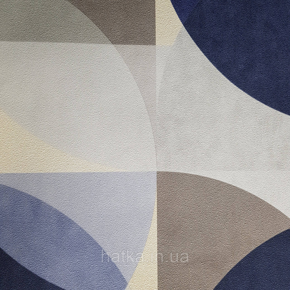 Шпалери метрові вінілові на флізелін дизайнерські Erismann Elle геометрія ромби кола синій коричневий сірий Київ - фото 1