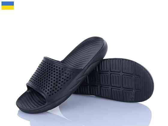 Чоловічі шльопанці чорні з дірочками для вентиляції, зручні, тримають форму перфорованого верх Новинка 42/43 Одеса