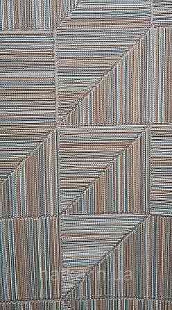 Шпалери вінілові на флізеліні AdaWall Omega1.06х10 геометрія 3д фігури смуги бірюзові коричневі 23209-4 Київ