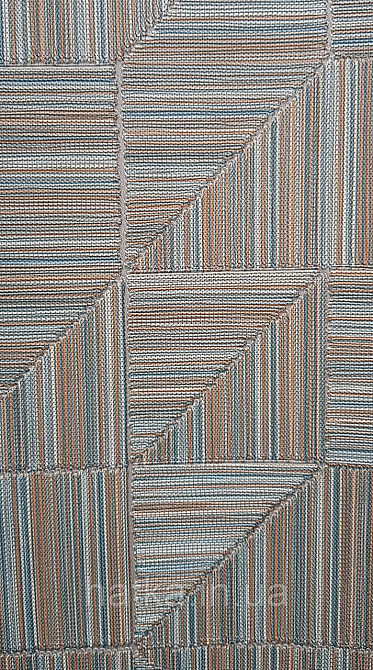 Шпалери вінілові на флізеліні AdaWall Omega1.06х10 геометрія 3д фігури смуги бірюзові коричневі 23209-4 Київ - фото 4