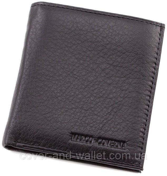 Компактний вертикальний чоловічий гаманець із монетницею Marco Coverna 018 Київ - фото 5