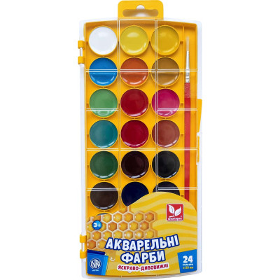 Акварельные краски Школярик Медовые 24 цвета (302023001-UA) Винница - изображение 1