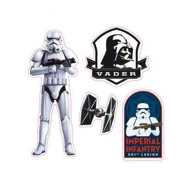 Стікер-наклейка ABYstyle Star Wars — Vador/Trooper (Вейдер/Штурмовик) 16х11 см / 2 ар (ABYDCO361) Вінниця