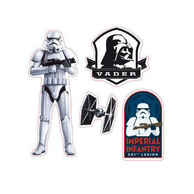 Стікер-наклейка ABYstyle Star Wars — Vador/Trooper (Вейдер/Штурмовик) 16х11 см / 2 ар (ABYDCO361) Вінниця - фото 3