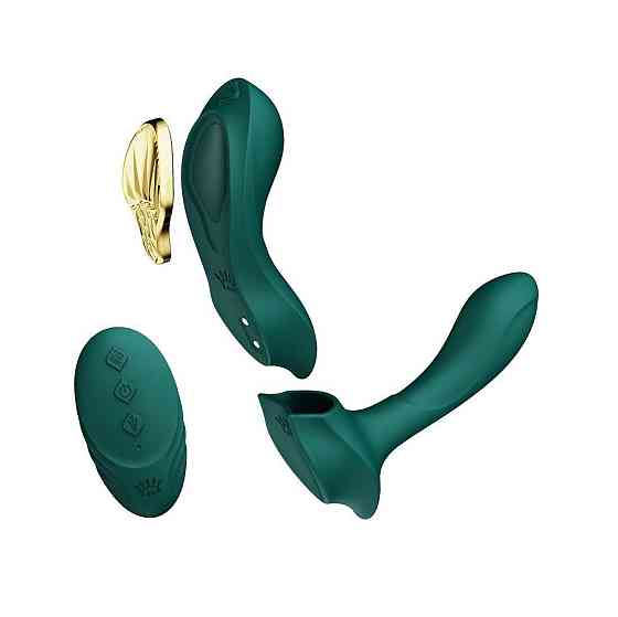 Смарт-вибратор в трусики Zalo - AYA Turquoise Green, насадка и пульт ДУ Sex Aura Киев