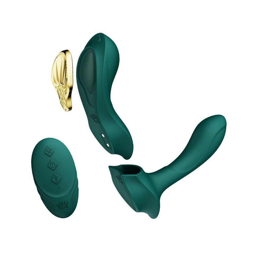 Смарт-вибратор в трусики Zalo - AYA Turquoise Green, насадка и пульт ДУ Sex Aura Киев - изображение 1