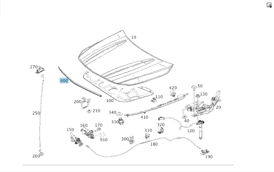 Mercedes-Benz  A1178870098 Гумовий ущільнювач підкапотний на передній настановній панелі CLA Shooting Brake X117 CLA C117 Одеса