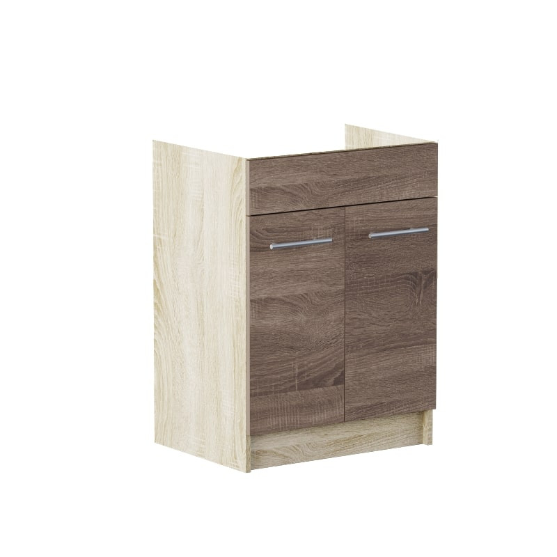 Кухонный модуль под мойку Эверест Эко 600 дуб сонома/трюфель 60х46х82 см (DTM-2813) Днепр - изображение 1