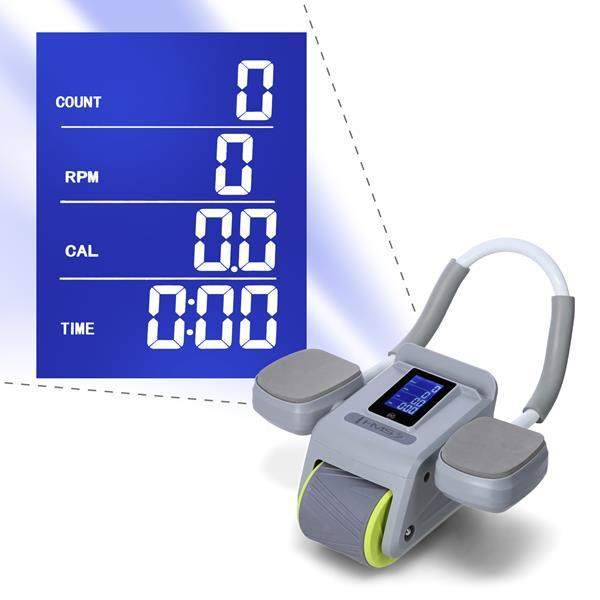 Колесо для тренування м'язів пресу HMS KA08 з LCD дисплеєм і зарядкою, сіре Київ - фото 9