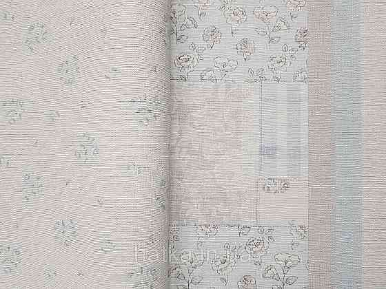 Шпалери вініл на флізеліні A.S.Creation Maison charme 0.53x10 прованс квіти троянди маленькі блакитні на біло сірому Київ