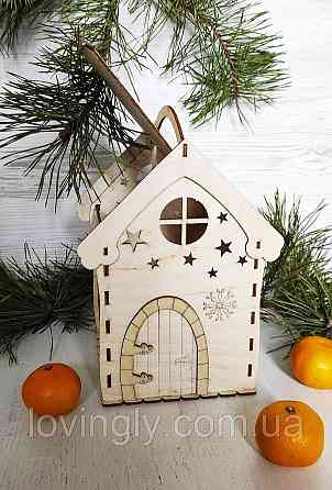 Упаковка для новорічних подарунків "Казковий будиночок" 24/17/15см Ірпінь